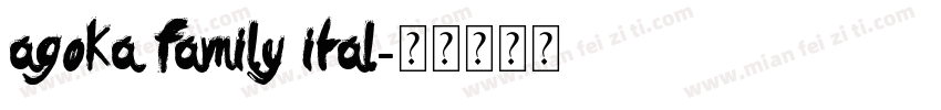 Agoka Family Ital字体转换